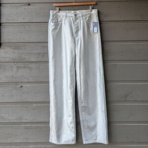 NWT Universal Thread 90s Baggy Metallic Silver Jeans Size 4 Button Fly